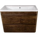 Тумба с раковиной старое дерево 90 см Style Line Атлантика СС-00002209 + СС-00002204