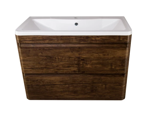 Тумба с раковиной старое дерево 90 см Style Line Атлантика СС-00002209 + СС-00002204