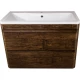 Тумба с раковиной старое дерево 90 см Style Line Атлантика СС-00002209 + СС-00002204