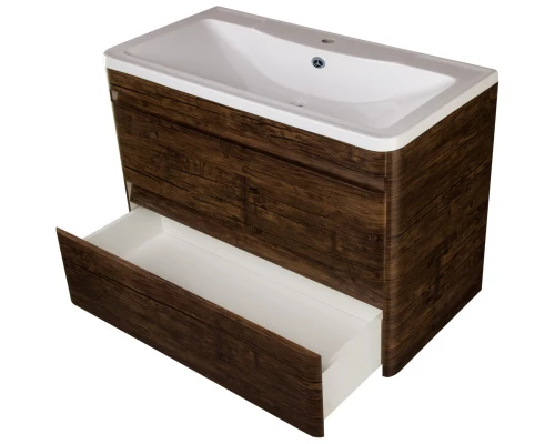 Тумба с раковиной старое дерево 90 см Style Line Атлантика СС-00002209 + СС-00002204