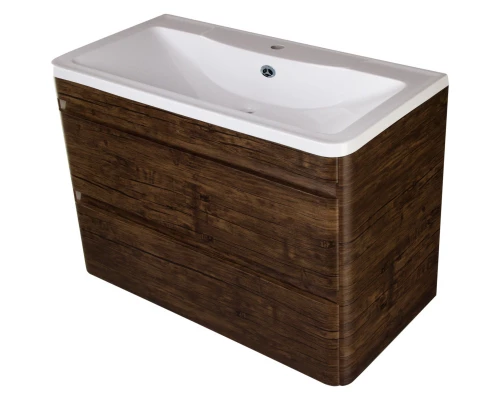 Тумба с раковиной старое дерево 90 см Style Line Атлантика СС-00002209 + СС-00002204