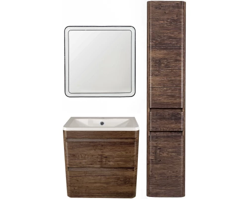 Тумба с раковиной старое дерево 60 см Style Line Атлантика СС-00002205 + СС-00002203