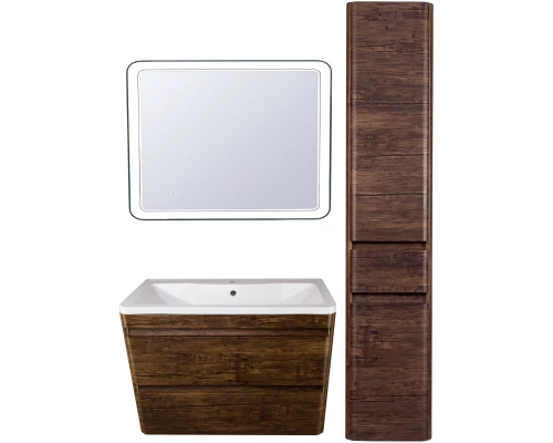 Тумба с раковиной старое дерево 90 см Style Line Атлантика СС-00002209 + СС-00002204