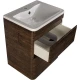 Тумба с раковиной старое дерево 60 см Style Line Атлантика СС-00002207 + СС-00002203