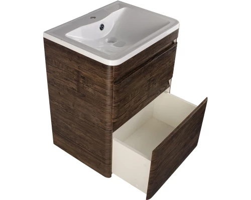 Тумба с раковиной старое дерево 60 см Style Line Атлантика СС-00002207 + СС-00002203