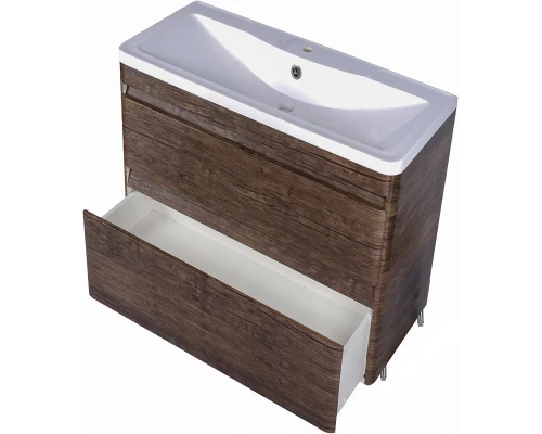 Тумба с раковиной старое дерево 90 см Style Line Атлантика СС-00002211 + СС-00002204