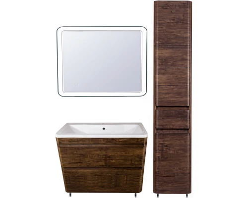 Тумба с раковиной старое дерево 90 см Style Line Атлантика СС-00002211 + СС-00002204