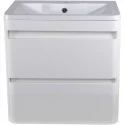 Тумба с раковиной белый матовый 60 см Style Line Атлантика СС-00002206 + СС-00002203