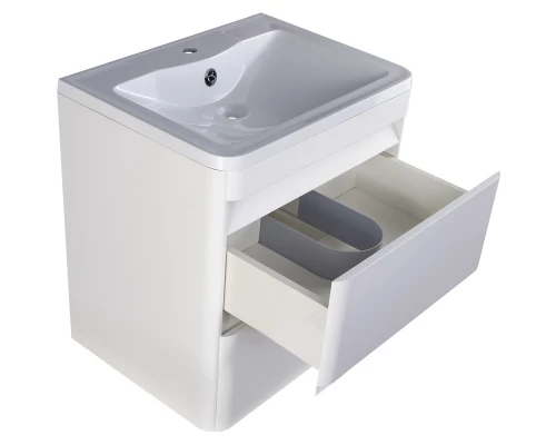 Тумба с раковиной белый матовый 60 см Style Line Атлантика СС-00002206 + СС-00002203