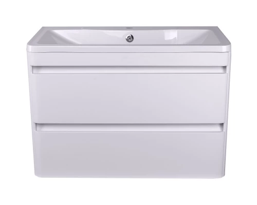 Тумба с раковиной белый матовый 90 см Style Line Атлантика СС-00002210 + СС-00002204