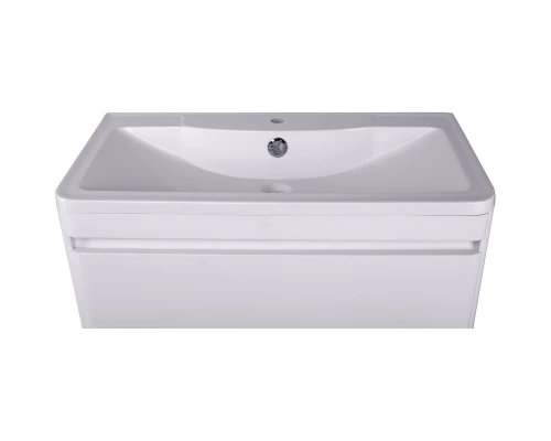 Тумба с раковиной белый матовый 90 см Style Line Атлантика СС-00002210 + СС-00002204