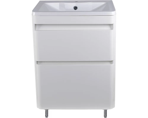 Тумба с раковиной белый матовый 60 см Style Line Атлантика СС-00002208 + СС-00002203