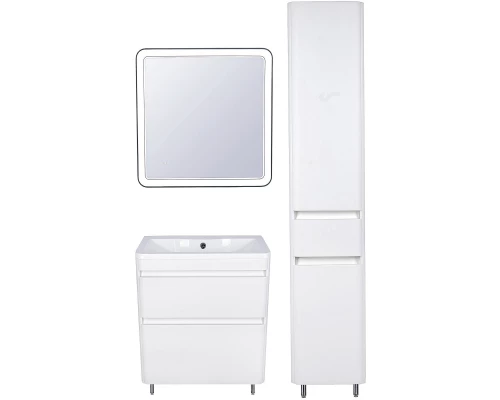 Тумба с раковиной белый матовый 60 см Style Line Атлантика СС-00002208 + СС-00002203