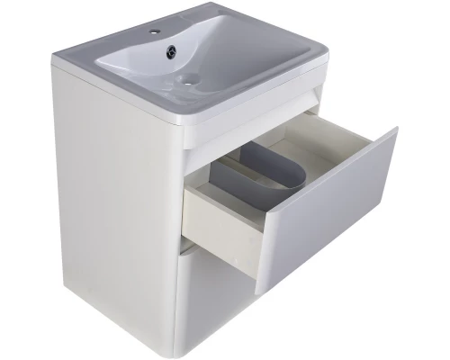 Тумба с раковиной белый матовый 60 см Style Line Атлантика СС-00002208 + СС-00002203