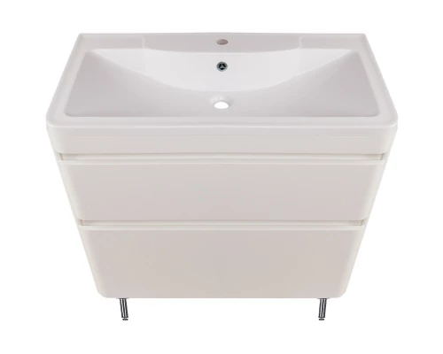 Тумба с раковиной белый матовый 90 см Style Line Атлантика СС-00002212 + СС-00002204