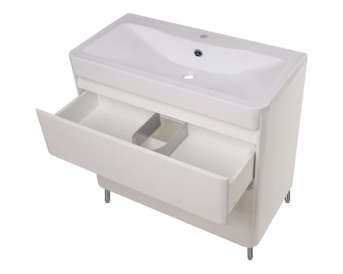 Тумба с раковиной белый матовый 90 см Style Line Атлантика СС-00002212 + СС-00002204