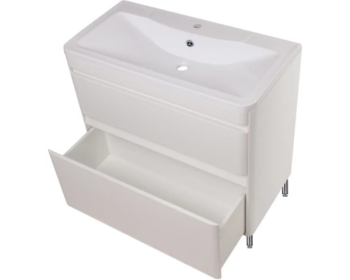 Тумба с раковиной белый матовый 90 см Style Line Атлантика СС-00002212 + СС-00002204