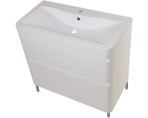 Тумба с раковиной белый матовый 90 см Style Line Атлантика СС-00002212 + СС-00002204