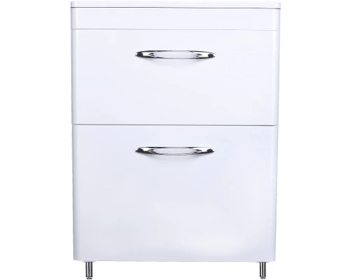 Тумба с раковиной белый глянец 60 см Style Line Каре СС-00002265 + СС-00002261