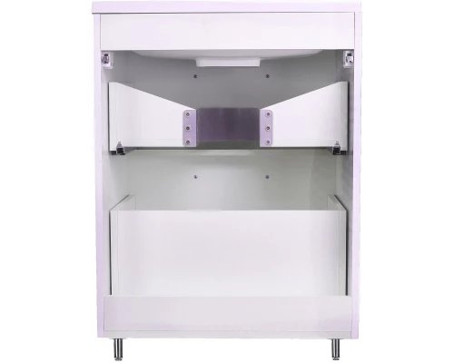 Тумба с раковиной белый глянец 60 см Style Line Каре СС-00002265 + СС-00002261