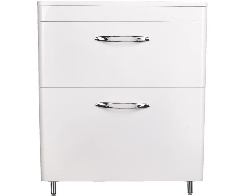 Тумба с раковиной белый глянец 70 см Style Line Каре СС-00002266 + СС-00002262