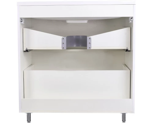 Тумба с раковиной белый глянец 80 см Style Line Каре СС-00002267 + СС-00002263