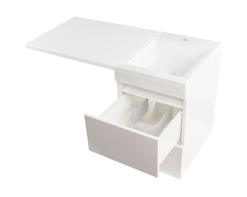 Тумба с раковиной белый глянец 100 см Style Line Даллас СС-00000567 + СС-00000517