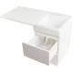 Тумба с раковиной белый глянец 100 см Style Line Даллас СС-00000567 + СС-00000517