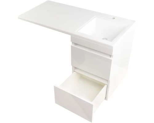 Тумба с раковиной белый глянец 100 см Style Line Даллас СС-00000567 + СС-00000517