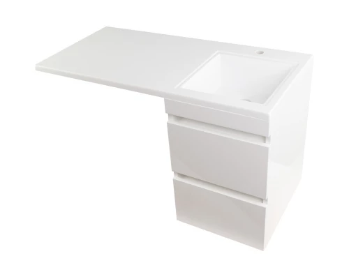 Тумба с раковиной белый глянец 100 см Style Line Даллас СС-00000567 + СС-00000517