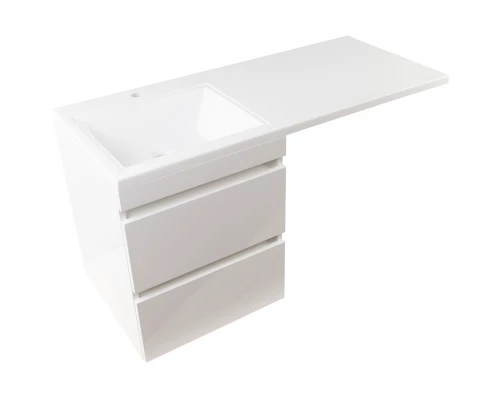 Тумба с раковиной белый глянец 110 см Style Line Даллас СС-00000704 + СС-00000442