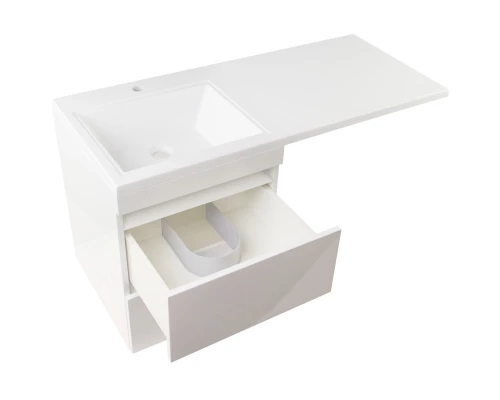 Тумба с раковиной белый глянец 110 см Style Line Даллас СС-00000704 + СС-00000442