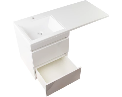 Тумба с раковиной белый глянец 110 см Style Line Даллас СС-00000704 + СС-00000442
