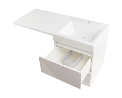 Тумба с раковиной белый глянец 110 см Style Line Даллас СС-00000704 + СС-00000439