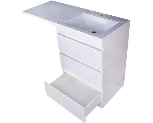 Тумба с раковиной белый глянец 120 см Style Line Даллас СС-00002272 + СС-00000394