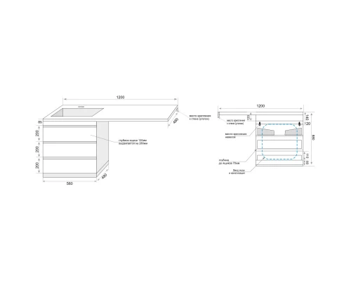Тумба с раковиной белый глянец 120 см Style Line Даллас СС-00002272 + СС-00000394