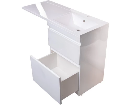 Тумба с раковиной белый глянец 120 см Style Line Даймонд СС-00000559 + СС-00000394