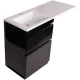 Тумба с раковиной черный глянец 120 см Style Line Даймонд СС-00000560 + СС-00000367