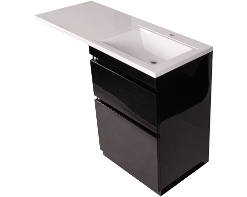 Тумба с раковиной белый глянец 120 см Style Line Даймонд СС-00000560 + СС-00000394