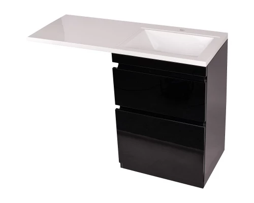 Тумба с раковиной белый глянец 120 см Style Line Даймонд СС-00000560 + СС-00000394