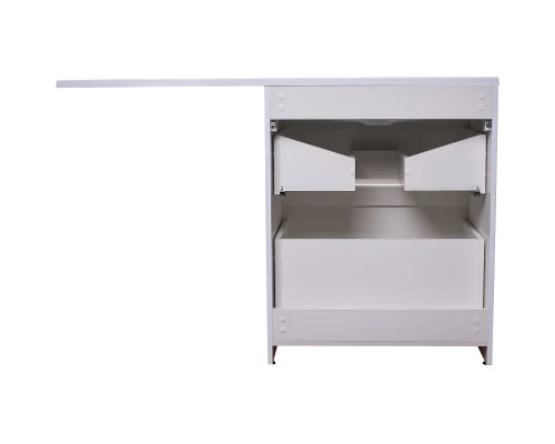 Тумба с раковиной белый глянец 130 см Style Line Даллас СС-00000557 + СС-00000541