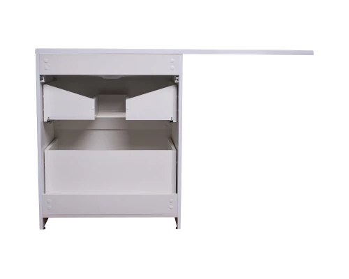 Тумба с раковиной белый глянец 130 см Style Line Даллас СС-00000557 + СС-00000540