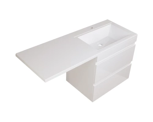 Тумба с раковиной белый глянец 130 см Style Line Даллас СС-00000600 + СС-00000540