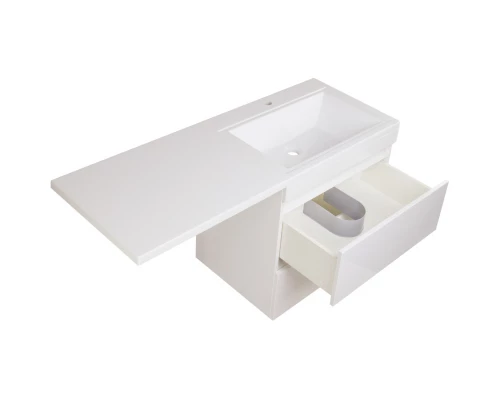 Тумба с раковиной белый глянец 130 см Style Line Даллас СС-00000600 + СС-00000540