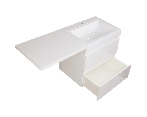Тумба с раковиной белый глянец 130 см Style Line Даллас СС-00000600 + СС-00000540