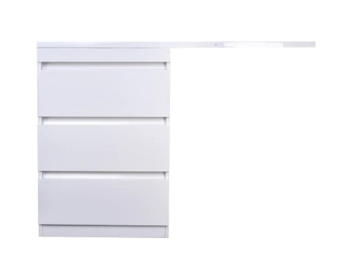 Тумба с раковиной белый глянец 130 см Style Line Даллас СС-00000558 + СС-00000541
