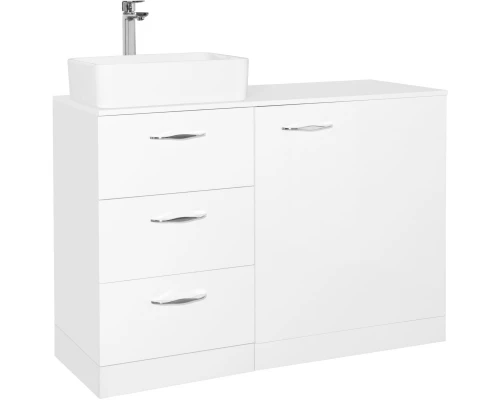 Тумба с раковиной белый глянец 120 см Style Line Берн ЛС-000010046 + СС-00002285