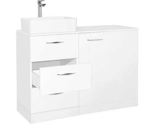 Тумба с раковиной белый глянец 120 см Style Line Берн ЛС-000010046 + СС-00002285