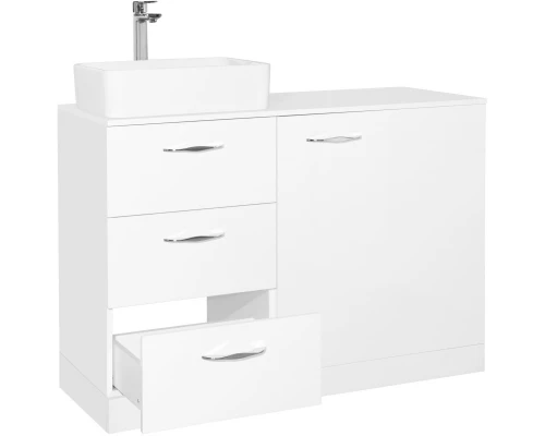 Тумба с раковиной белый глянец 120 см Style Line Берн ЛС-000010046 + СС-00002285