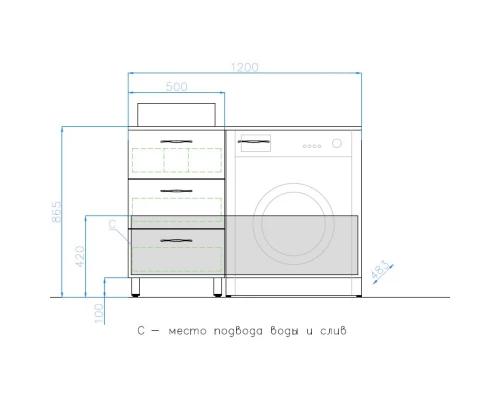 Тумба с раковиной белый глянец 120 см Style Line Берн ЛС-000010046 + СС-00002285